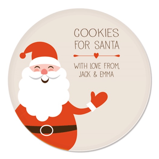 Personalized cookies for Santa plate by Sarah + Abraham