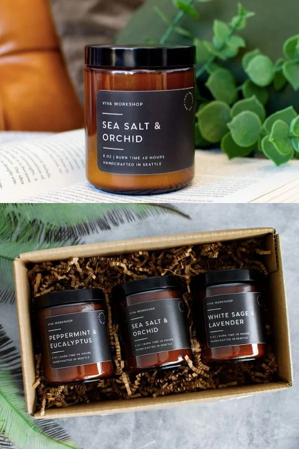 Best Valentine's Gifts on Etsy for Adults: Viva Workshop relaxation candles