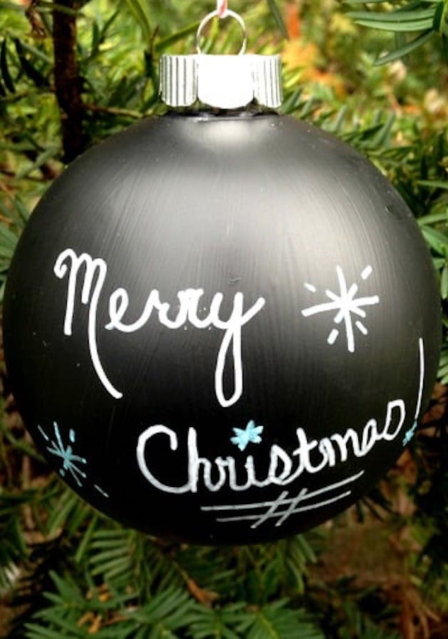 Paintable Chalkboard Ornament Set