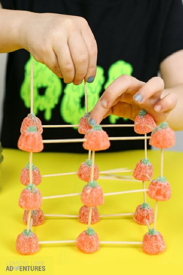 What to do with leftover Halloween candy: Endless shapes to be made with this STEM Challenge for kids, via Lemon Lime Adventures. What to do with leftover Halloween candy: Endless shapes to be made with this STEM Challenge for kids, via Lemon Lime Adventures.