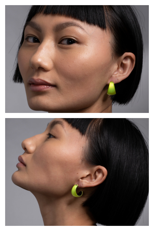 Lime green style picks: Alexis Bittar neon yellow huggie hoops Lime green style picks: Alexis Bittar neon yellow huggie hoops