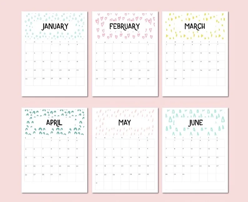 Printable 2020 calendars: Fun print calendars at Gathering Beauty