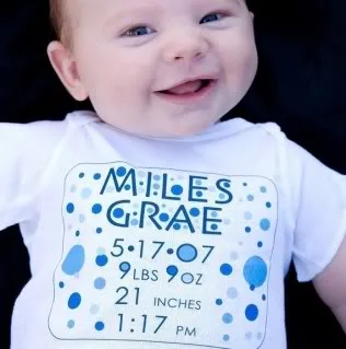 Just the facts, Ma'am. On a onesie.