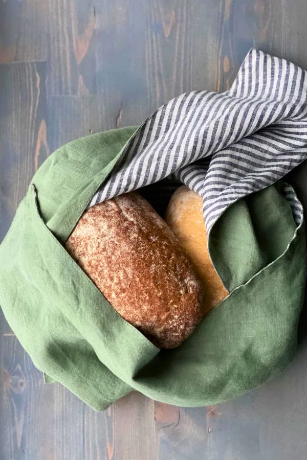 Linen Bento Bag, linen bread bag, lunch bag, natural bread bag, linen origami bag in 31 colors