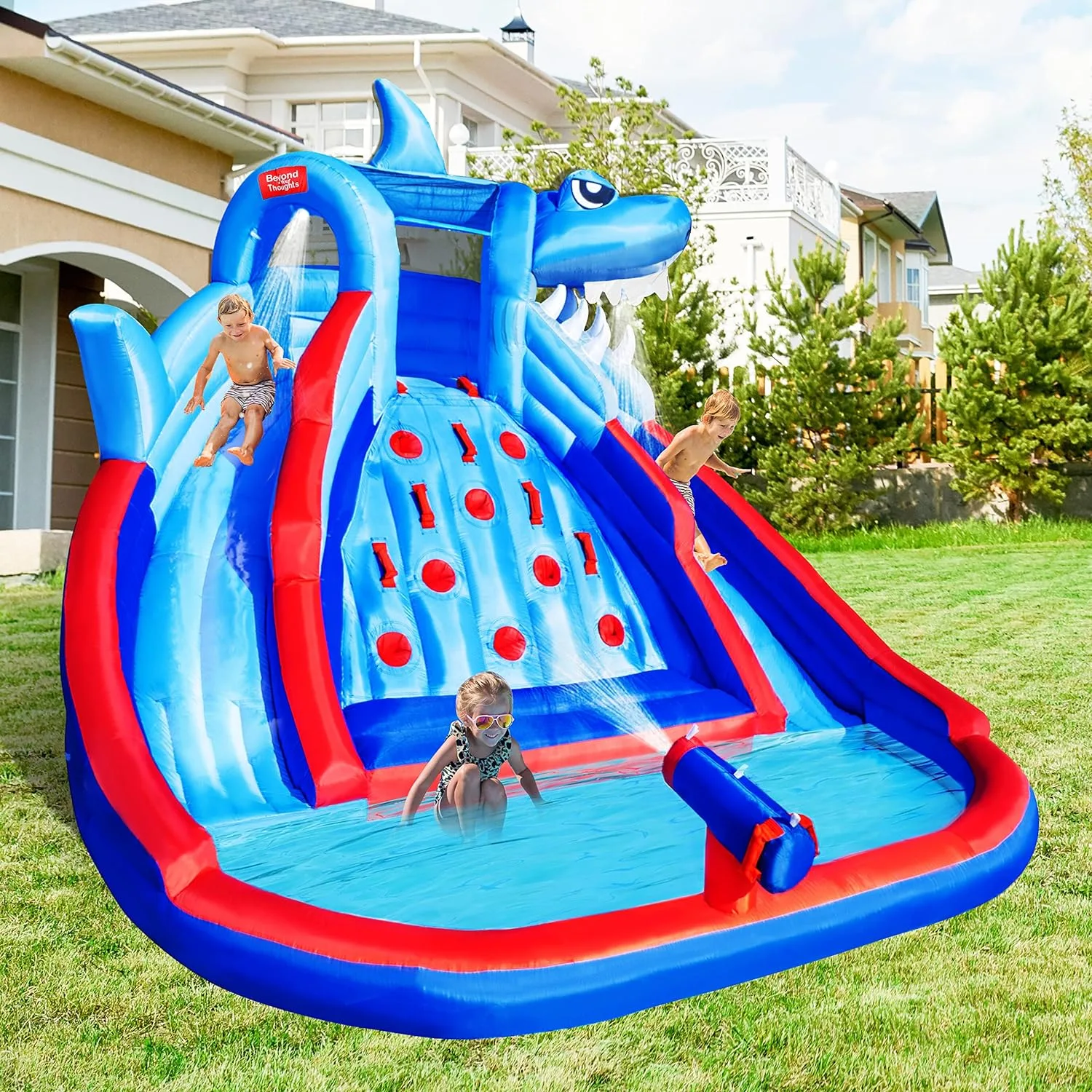 Joyberri Trampoline with sprinkler attachment and nighttime lights, now on sale