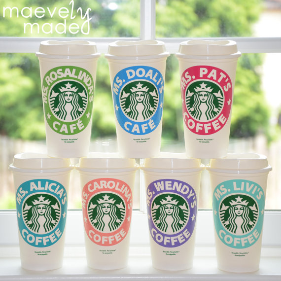 Personalized Starbucks-Style Reusable Coffee Cup