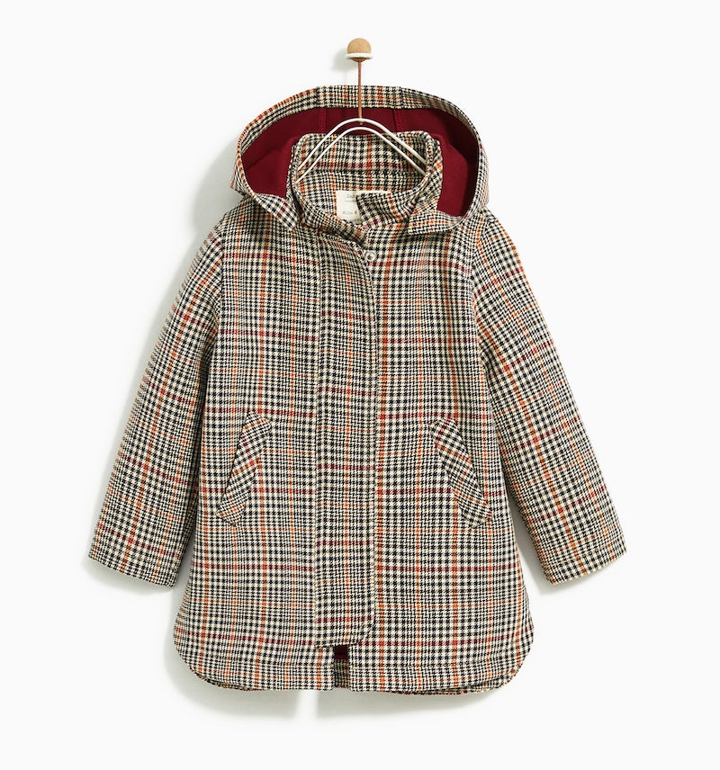 Stylish winter coats for girls: Boxy tweed at Zara