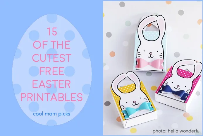 15 cute, free Easter printables from coloring pages to treat boxes and more