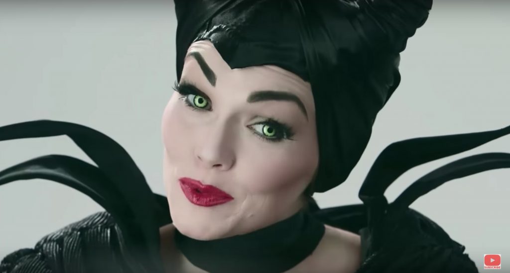 Maleficent face paint video tutorial by Kandee Johnson