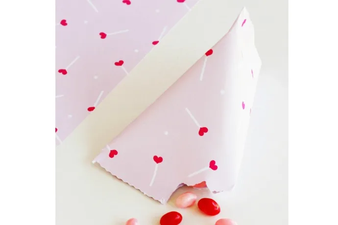 Free printable Valentine's Day gift wrap from Design is Yay