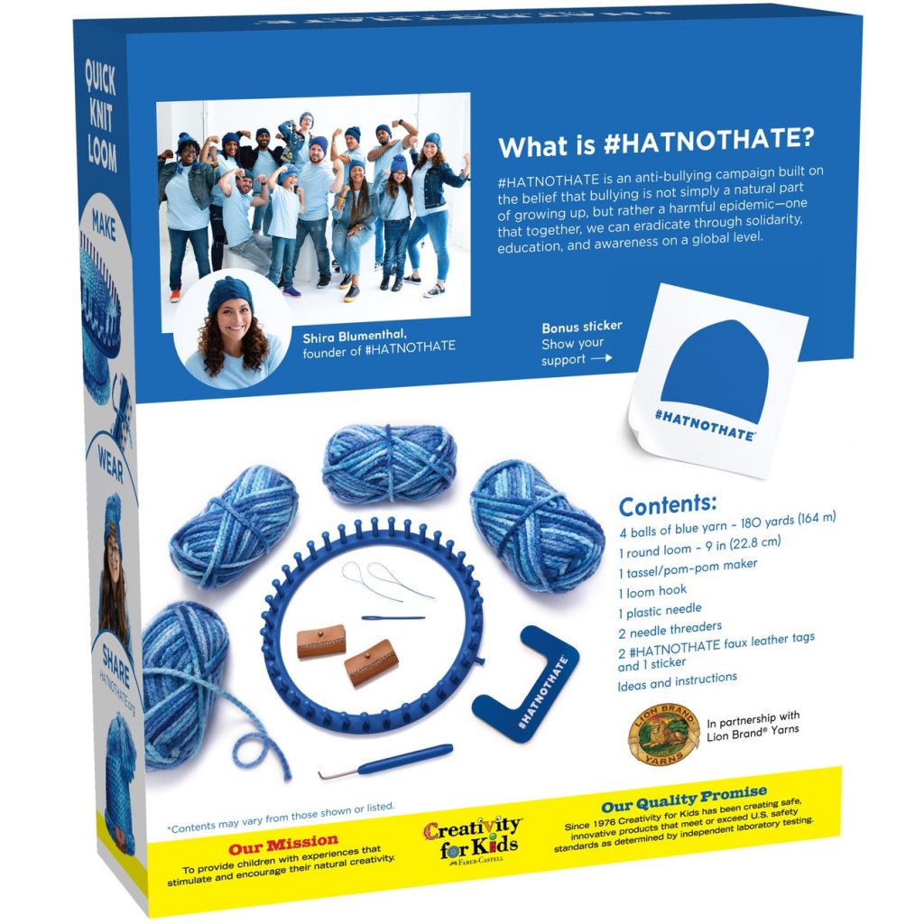The Hat Not Hate craft box supporting the anti-bullying organization The Hat Not Hate craft box supporting the anti-bullying organization
