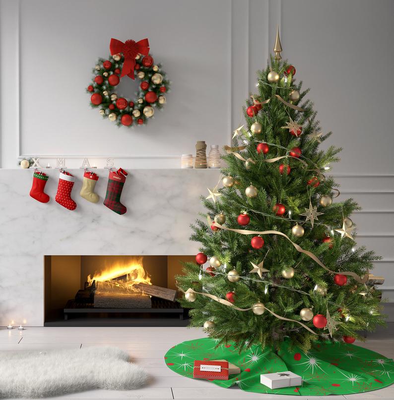 Find cool retro modern tree skirts handmade by Crash Pad Designs Find cool retro modern tree skirts handmade by Crash Pad Designs