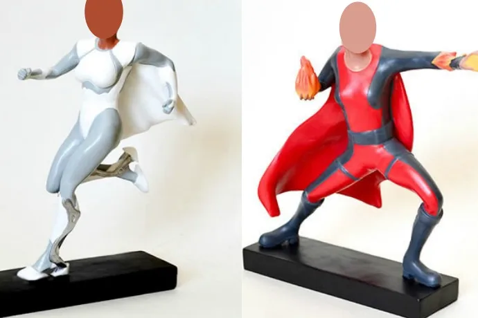 Custom superhero action figures designed with your own face. Best gift ever!