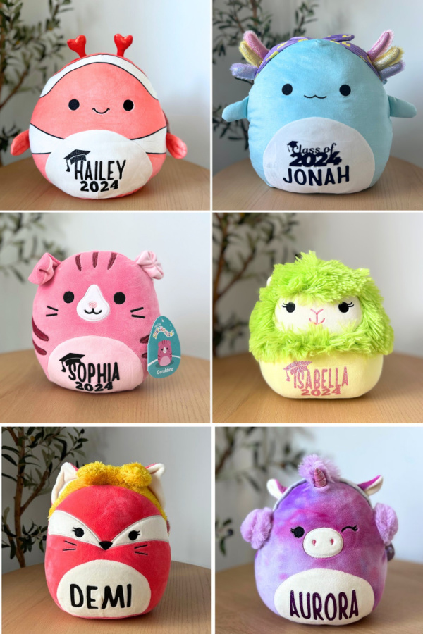 Personalized Squishmallows (embroidered name on belly)