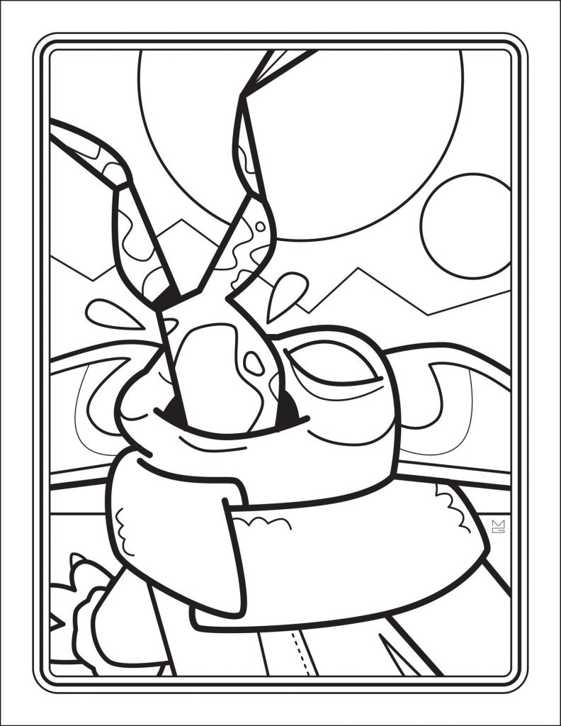 Free printable Mandalorian coloring pages from Vulture, perfect activity and decor for a Mandalorian watch party