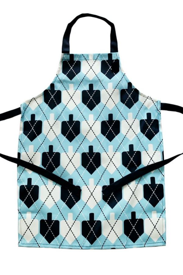Cool Hanukkah gifts for 2022: Argyle dreidel apron for kids