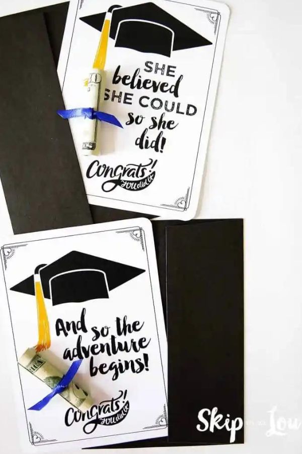 Printable Graduation Card with Cash Diploma (printable)