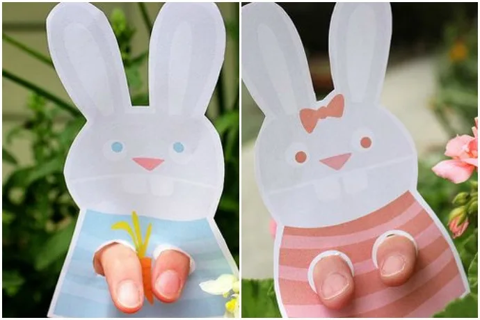 Bunny finger puppets for Easter from Secret Agent Josephine