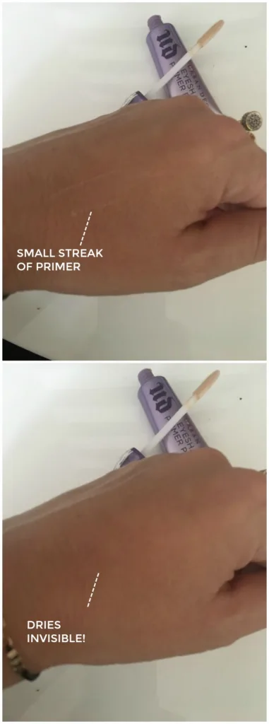 Urban Decay eye primer goes on totally invisible on any skin tone