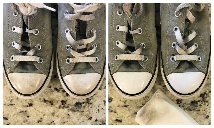 How to clean kids' sneakers: Brighten soles with this household cleaner | Photo (c) Kate Etue for Cool Mom Picks How to clean kids' sneakers: Brighten soles with this household cleaner | Photo (c) Kate Etue for Cool Mom Picks