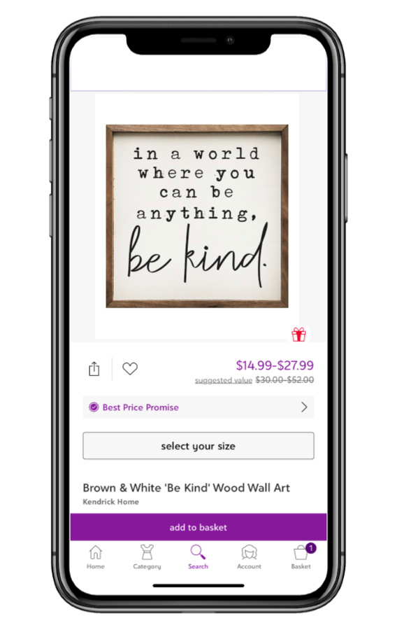 "Be Kind" Wall Art Print